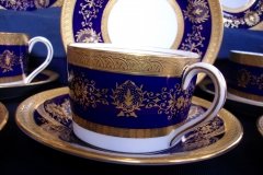 COALPORT LADY ANNE COBALT-  CUP & SAUCER  ..... http://jaapiesfinechinastore.com