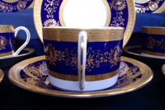 COALPORT LADY ANNE COBALT-  CUP & SAUCER  ..... https://www.jaapiesfinechinastore.com