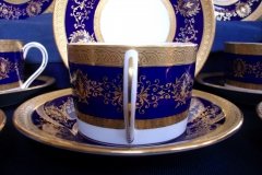 COALPORT LADY ANNE COBALT-  CUP & SAUCER  ..... http://jaapiesfinechinastore.com