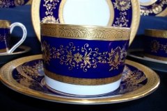 COALPORT LADY ANNE COBALT-  CUP & SAUCER  ..... http://jaapiesfinechinastore.com