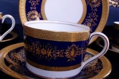 COALPORT LADY ANNE COBALT-  CUP & SAUCER  ..... http://jaapiesfinechinastore.com