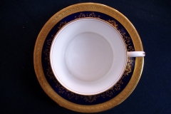 COALPORT LADY ANNE COBALT-  CUP & SAUCER  ..... https://www.jaapiesfinechinastore.com