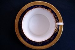 COALPORT LADY ANNE COBALT-  CUP & SAUCER  ..... http://jaapiesfinechinastore.com