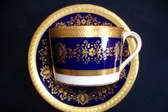 COALPORT LADY ANNE COBALT-  CUP & SAUCER  ..... https://www.jaapiesfinechinastore.com