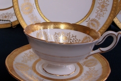 COALPORT LADY ANNE WHITE- CUP & SAUCER   ..... https://www.jaapiesfinechinastore.com