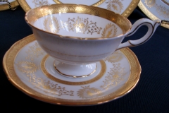 COALPORT LADY ANNE WHITE- CUP & SAUCER   ..... https://www.jaapiesfinechinastore.com