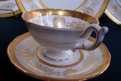 COALPORT LADY ANNE WHITE- CUP & SAUCER   ..... https://www.jaapiesfinechinastore.com