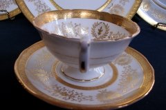 COALPORT LADY ANNE WHITE- CUP & SAUCER   ..... http://jaapiesfinechinastore.com
