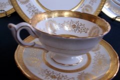 COALPORT LADY ANNE WHITE- CUP & SAUCER   ..... http://jaapiesfinechinastore.com