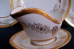 COALPORT LADY ANNE WHITE- GRAVY BOAT & UNDERPLATE   ..... http://jaapiesfinechinastore.com