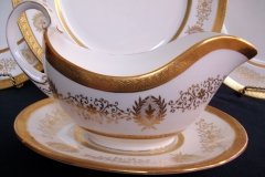 COALPORT LADY ANNE WHITE- GRAVY BOAT & UNDERPLATE   ..... http://jaapiesfinechinastore.com