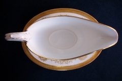 COALPORT LADY ANNE WHITE- GRAVY BOAT & UNDERPLATE   ..... http://jaapiesfinechinastore.com