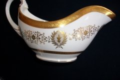 COALPORT LADY ANNE WHITE- GRAVY BOAT & UNDERPLATE   ..... http://jaapiesfinechinastore.com