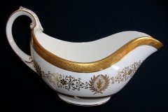 COALPORT LADY ANNE WHITE- GRAVY BOAT & UNDERPLATE   ..... http://jaapiesfinechinastore.com
