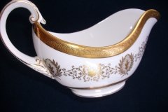 COALPORT LADY ANNE WHITE- GRAVY BOAT & UNDERPLATE   ..... http://jaapiesfinechinastore.com
