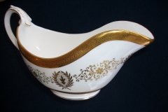 COALPORT LADY ANNE WHITE- GRAVY BOAT & UNDERPLATE   ..... http://jaapiesfinechinastore.com