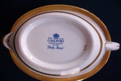 COALPORT LADY ANNE WHITE- GRAVY BOAT & UNDERPLATE   ..... http://jaapiesfinechinastore.com