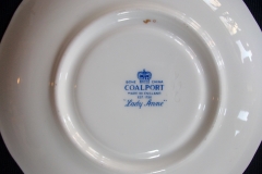 COALPORT LADY ANNE WHITE- SAUCER for TEA CUP   ..... https://www.jaapiesfinechinastore.com