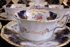 COALPORT PANEL COBALT Y2480 GOLD CENTER- TEA CUP & SAUCER   .....   https://www.jaapiesfinechinastore.com