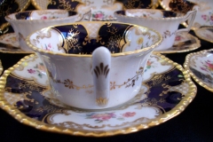 COALPORT PANEL COBALT Y2480 GOLD CENTER- TEA CUP & SAUCER   .....   https://www.jaapiesfinechinastore.com