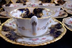 COALPORT PANEL COBALT Y2480 GOLD CENTER- TEA CUP & SAUCER   .....   http://jaapiesfinechinastore.com