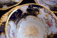 COALPORT PANEL COBALT Y2480 GOLD CENTER- TEA CUP & SAUCER   .....   https://www.jaapiesfinechinastore.com