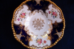 COALPORT PANEL COBALT Y2480 GOLD CENTER- TEA CUP & SAUCER   .....   https://www.jaapiesfinechinastore.com