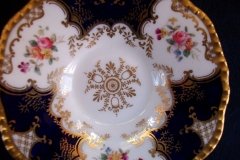 COALPORT PANEL COBALT Y2480 GOLD CENTER- TEA CUP & SAUCER   .....   http://jaapiesfinechinastore.com
