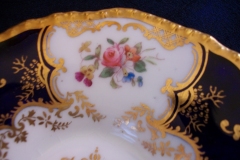 COALPORT PANEL COBALT Y2480 GOLD CENTER- TEA CUP & SAUCER   .....   https://www.jaapiesfinechinastore.com