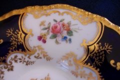 COALPORT PANEL COBALT Y2480 GOLD CENTER- TEA CUP & SAUCER   .....   http://jaapiesfinechinastore.com