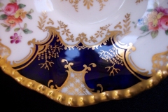 COALPORT PANEL COBALT Y2480 GOLD CENTER- TEA CUP & SAUCER   .....   https://www.jaapiesfinechinastore.com