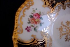 COALPORT PANEL COBALT Y2480 GOLD CENTER- TEA CUP & SAUCER   .....   http://jaapiesfinechinastore.com