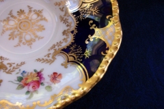 COALPORT PANEL COBALT Y2480 GOLD CENTER- TEA CUP & SAUCER   .....   https://www.jaapiesfinechinastore.com