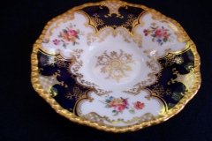COALPORT PANEL COBALT Y2480 GOLD CENTER- TEA CUP & SAUCER   .....   http://jaapiesfinechinastore.com