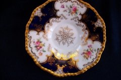 COALPORT PANEL COBALT Y2480 GOLD CENTER- TEA CUP & SAUCER   .....   http://jaapiesfinechinastore.com