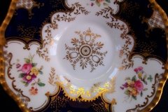 COALPORT PANEL COBALT Y2480 GOLD CENTER- TEA CUP & SAUCER   .....   http://jaapiesfinechinastore.com