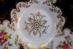 COALPORT PANEL COBALT Y2480 GOLD CENTER- TEA CUP & SAUCER   .....   http://jaapiesfinechinastore.com