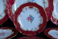 COALPORT SANDRINGHAM MAROON BREAD and BUTTER PLATE