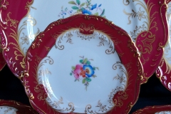 COALPORT SANDRINGHAM MAROON BREAD and BUTTER PLATE