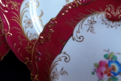 COALPORT SANDRINGHAM MAROON BREAD and BUTTER PLATE