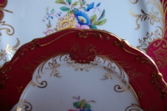 COALPORT SANDRINGHAM MAROON BREAD and BUTTER PLATE