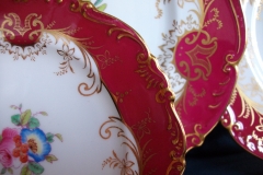 COALPORT SANDRINGHAM MAROON BREAD and BUTTER PLATE