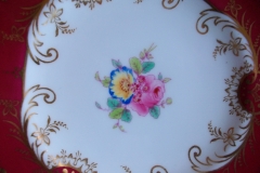 COALPORT SANDRINGHAM MAROON BREAD and BUTTER PLATE