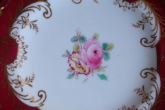 COALPORT SANDRINGHAM MAROON BREAD and BUTTER PLATE