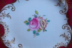 COALPORT SANDRINGHAM MAROON BREAD and BUTTER PLATE