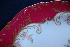 COALPORT SANDRINGHAM MAROON BREAD and BUTTER PLATE