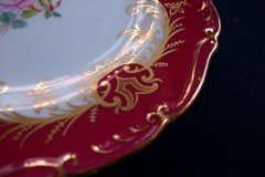 COALPORT SANDRINGHAM MAROON BREAD and BUTTER PLATE