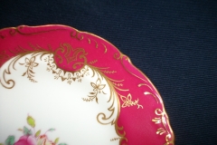 COALPORT SANDRINGHAM MAROON BREAD and BUTTER PLATE