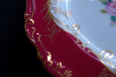 COALPORT SANDRINGHAM MAROON BREAD and BUTTER PLATE