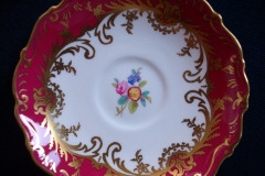 COALPORT SANDRINGHAM MAROON-  DEMI CUP & SAUCER   .....   https://www.jaapiesfinechinastore.com